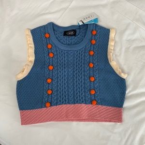 Cropped sweater vest